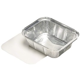PAPSTAR 14501 Aluminium Square Dish with Lid 500 ml