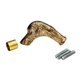 india.nautical.store Brass Big Dog Head Handle Walking Cane Wooden Cane Stick gf