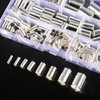 166PCS Wire Ferrules Kits Silver Plated Copper Crimp Terminal Connector