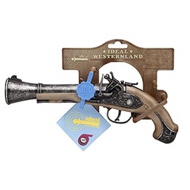 J.G. Schrödel Pirate Blunderbuss: Fighting Plate Gun Ideal for Pirate Costumes, 100 Shot Ammunition, Product in polybag