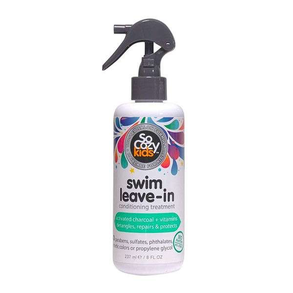 SoCozy Swim Spray | Leave-In Treatment & Conditioner | For Kids Hair | Protects and Repairs Pool/Sun/Salt Damage | 8 fl oz | No Parabens, Sulfates, Synthetic Colors or Dyes