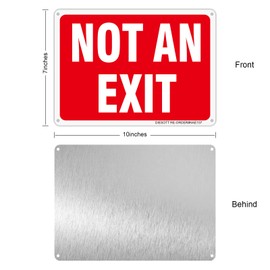 DIESOTT 2 Pack Not an Exit Signs, 10x7 Inches Aluminum Metal Not Exit Sign, UV Protected, Durable, Weatherproof, Easy to Install, Indoor/Outdoor Use