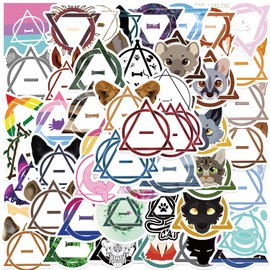 Lydosoco 50pcs Cute Therian Stickers for Kids Cartoon Water Bottle Stickers Pack Waterproof Vinyl Stickers for Water Bottle Laptop Scrapbook Phone Skateboard