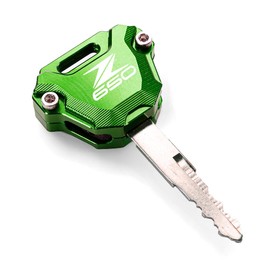 MOWOK Fit For Z650 Z 650 Z650RS 2017-2023 2024 2025 CNC Motorcycle Key Case Cover Key Shell Key Ring Key Chain Key Tag (Green)