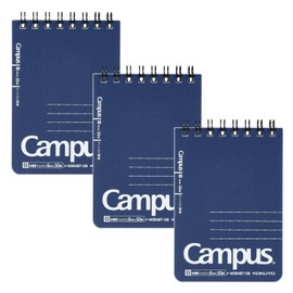 Kokuyo M364BT-DBX3SET Campus Twin Ring Notebook, Dot Ruled, Cut-Off, A7, Set of 3