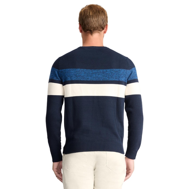 IZOD Men's Button Mock Sweater, Navy Blazer