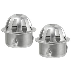 PATIKIL Dome Gutter Guard Filter, 2 Pack 304 Stainless Steel Downspout Strainer, Anti-Blocking Outdoor Gutter Cleaning Tool for Stops Leaves Debris, Fits 1.8-2 Inch