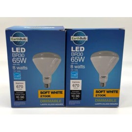EarthBulb 2 EarthBulb 65W Soft White BR30 Dimmable LED Light Bulb 25k Hours Free Shipping!