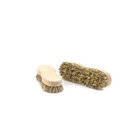 Novaliv 2 x Wooden Cleaning Brush with Plastic Bristles, Robust Nail Brush, Brush for Hand Nails and Fingers, 8 Shapes for Scrubbing Brushes, Scrubber Brushes, Root Brushes
