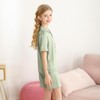 Miyanuby Girls Boys Pyjamas Set Button-up Silk Satin Pajamas Sleepwear