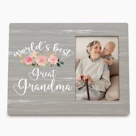 Yorhifa Great Grandma Picture Frame, Great Grandmother Gifts Photo Frame, Mothers Day Gifts for Great Grandma from Granddaughter Grandchildren, World’s Best Great Grandma Photo Picture Frames 4x6