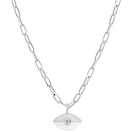 Collar con luz de estrella de mal ojo para mujer, nuestro elegante collar de ojo protector repele la negatividad para mantenerte seguro, fabricado en los Estados Unidos, nuestra hermosa joyería de mal de ojo es un gran regalo, NA, Sin gemas.