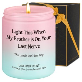 LEADO Scented Candle - Sister in Law Gifts - Funny Birthday, Bridal Shower, Wedding, Mothers Day Gifts for Sister in Law, Brother, Brothers Girlfriend, Bride - Happy Birthday Present Ideas for SIL