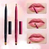 2 Pcs Retractable Lip Brushes Portable Dual End Lipstick Brush