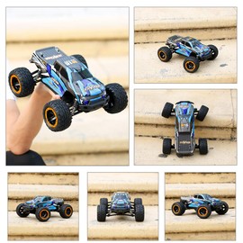 GoolRC 16889A RC Car, 1:16 Scale Remote Control Car, 4WD 45KM/H High Speed RC Truck with Brushless Motor, Off Road RC Crawler for Kids Adults (Blue)