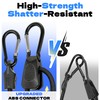 KJE 8Pcs 36" Adjustable Bungee Cords with Hooks - Black