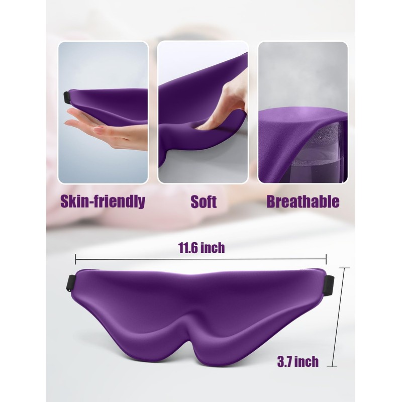 EVA BELLE Sleep Mask Women Men, Comfy Blackout Eye Mask
