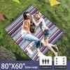 HX&OD Large Picnic Blanket Outdoor 80”x60” Waterproof Picnic Mat Foldable