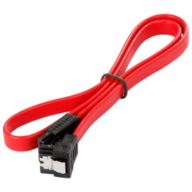 POPPSTAR 1x SATA Cable SSD/HDD 0.5 m SSD Data Cable / SATA 3 Cable SSD Straight Male to Angled up to 6 Gbit/s Red