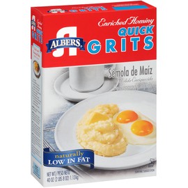 Albers Enriched Hominy Quick Grits, Naturally Low in Fat, 40 OZ Box (Pack of 1)
