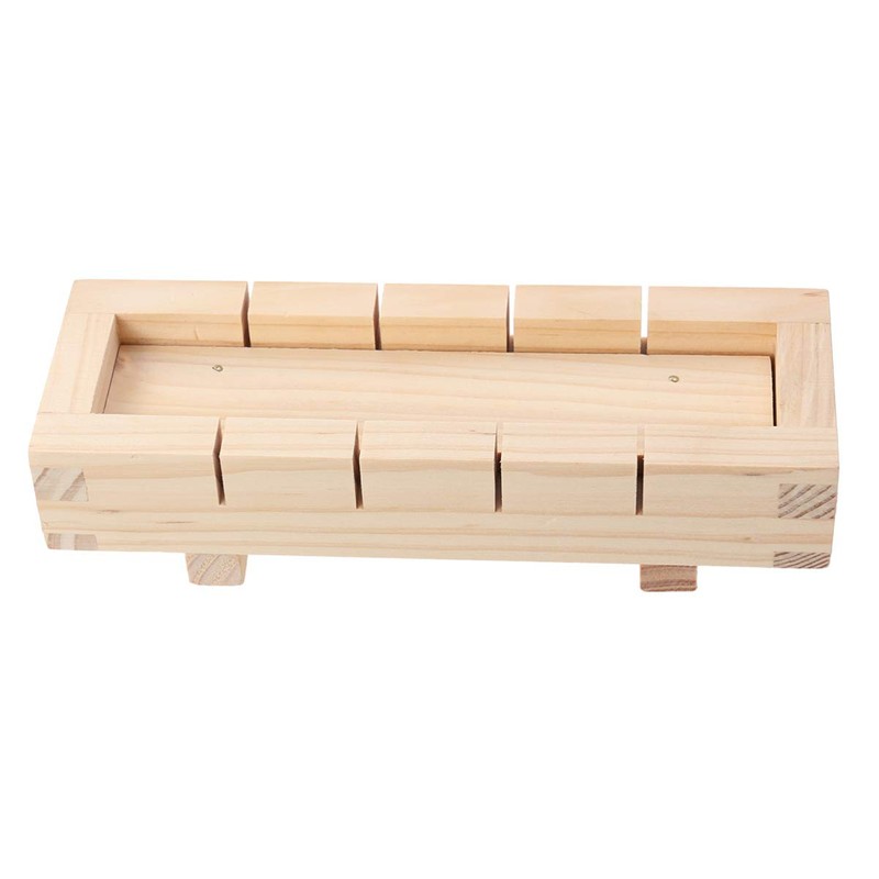 DOITOOL Sushi Making Kit Wooden Rectangular Sushi Press Mold Maker