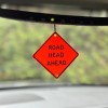 Unbranded Road Head Ahead Traffic Sign Keychain Souvenir for Car