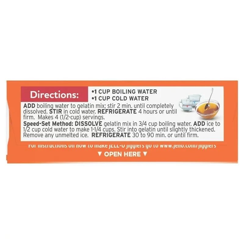 Jell-O Jell O Peach Flavor Gelatin Mix 3 Ounce Pack