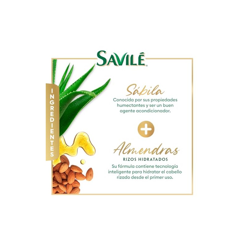 Savilé Crema para Peinar Rizos Hidratados con Almendras y Vitamina