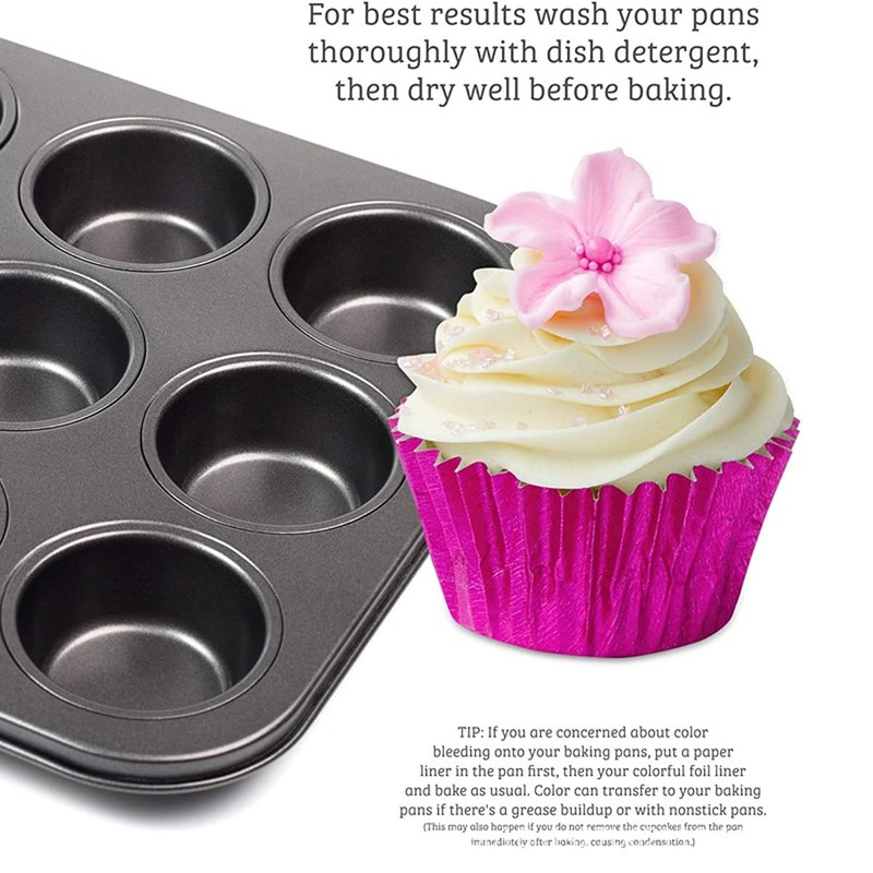 AIMALL 200 Pcs Premium Baking Cups, 2.95 Inch, Thick Aluminum