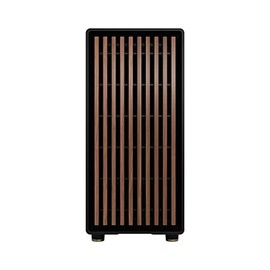 Fractal Design Fractal Design North - Genuine Walnut Wood Front - Mesh Side Panels - Two 140mm Aspect PWM Fans Included - Type C USB - ATX Airflow Mid Tower PC Gaming Case,Charcoal Black