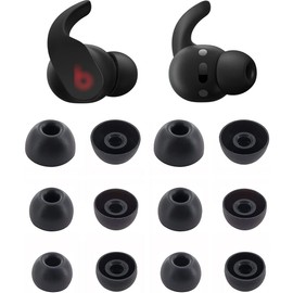 Rqker Ear Tips Compatible with Beats Fit Pro Earbuds, 6 Pairs S/M/L Sizes Soft Silicone Replacement Earbuds Tips Ear Tips Earbud Covers Eartips Compatible with Beats Studio Buds & Fit Pro, Black 12