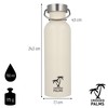 Crossed Palms CP-10020 Stainless Steel Water Bottle, 750 ml, White,
