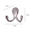 4 Pack of Chrome Double Coat Hooks Door & Wall