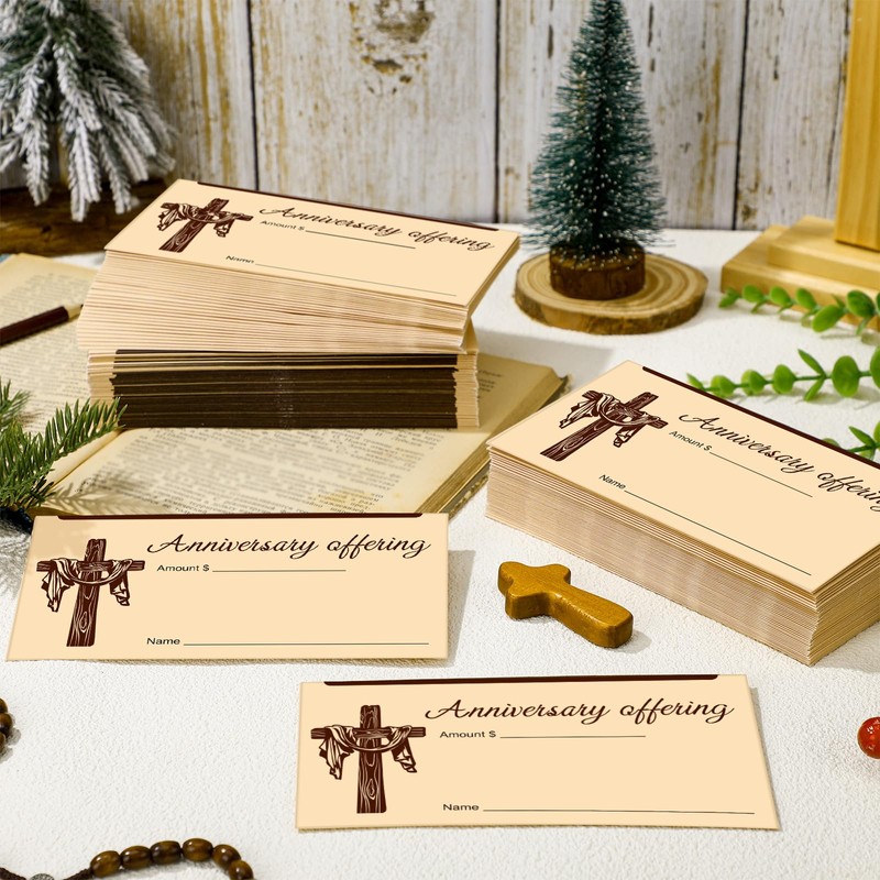 AmazingSpark 120 Pcs Anniversary Offering Envelopes for Church Tithe and