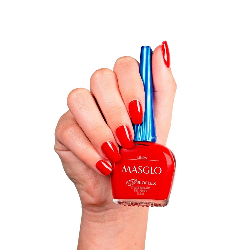 MASGLO Salon Quality Red Nail Polish 2 Fl Oz Long