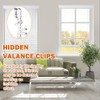 12 PCS Hidden Channel Valance Clips, 2-1/8inch Clear Plastic Blinds