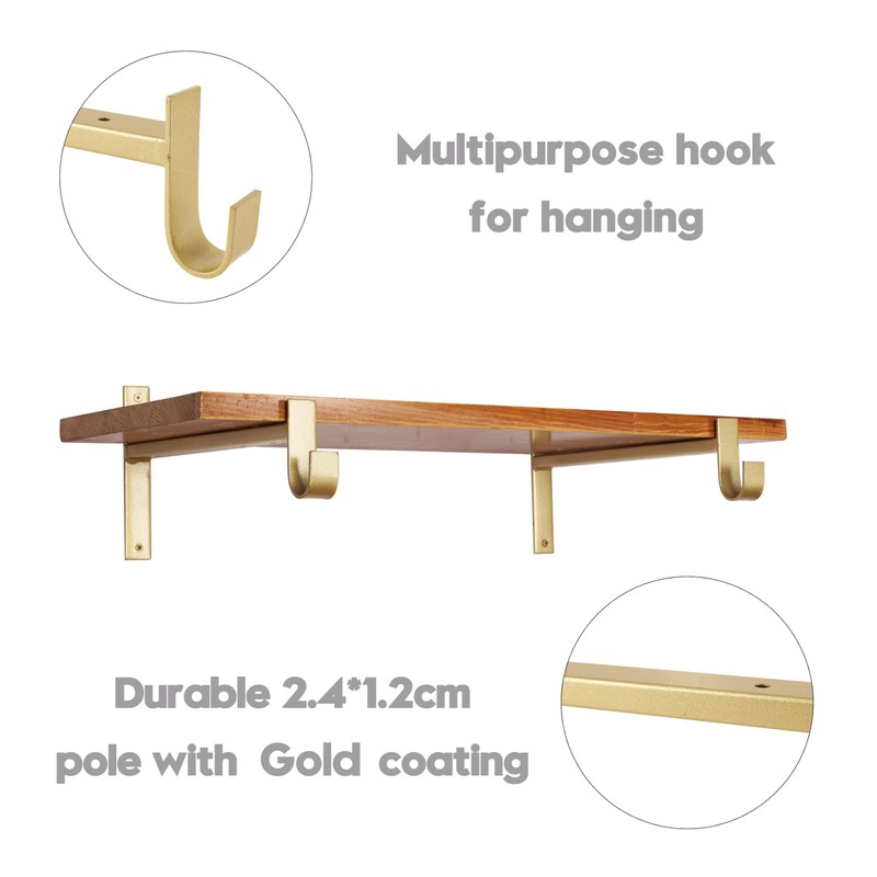 AddGrace Closet Rod Bracket Heavy Duty Shelf Brackets 12 Inch