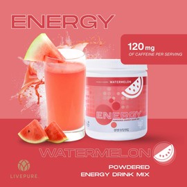 PURE Energy with Wheat Grass Watermelon Sugar-Free Powder Mix Dietary Supplement Net Wt. 9.5 oz (270g)
