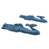 Blue Cast Iron King Neptune Wall Hooks, Set of 2,