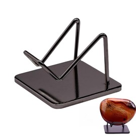 GYWHOOFT Black Metal Display Stand ,Mineral Display Stand,5*5*3.6 CM Ornamental object Display Stands With Base For Mineral Agate Fossil Coral, Crystal, Gemstone Decor Collectibles