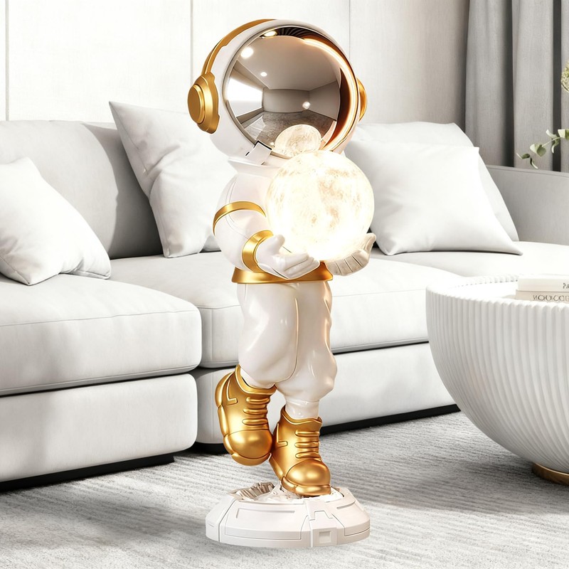 Astronaut Statue, Spaceman Sculpture, Home Decor Sculpture, Cool Metal mask