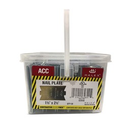 Halex, 1-1/2 in. x 2-1/2 in. Nail Plates , 62899, 50 per pack,Silver