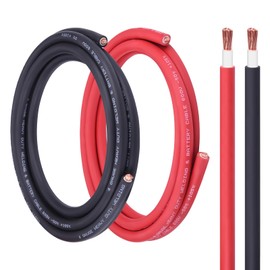 iGreely 4 Gauge Wire Flexible Welding Battery Pure Copper Cable, Upgraded Heavy-Duty Insulation 4 AWG Battery Cable for Car,Auto,Solar,Marine,Generator,Inverter-10 Feet Each Black&Red