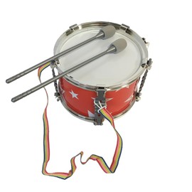 Children's Drum Toy with Chopsticks and Shoulder Strap Marching Drum in Bag