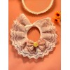 Collar Rosa Para Gatos Y Perros, Babero De Encaje Y
