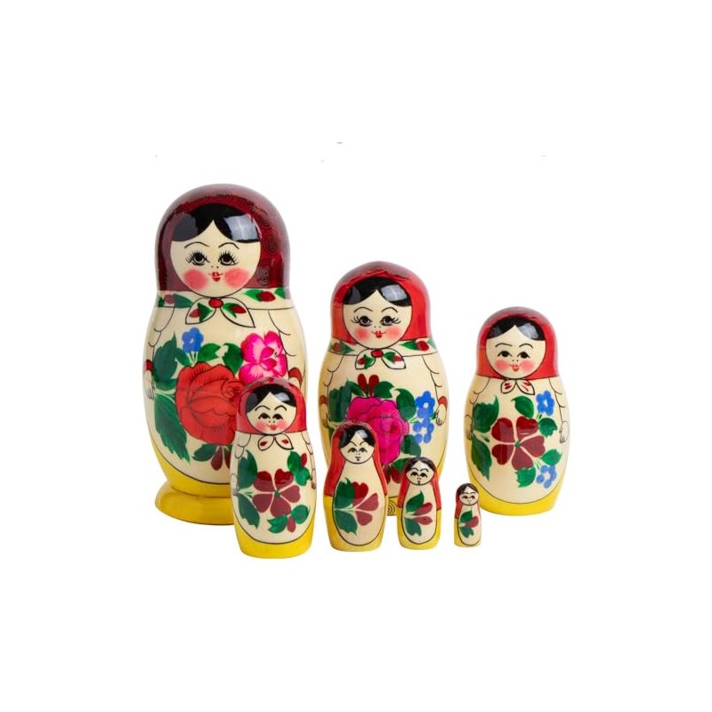 rukauf Semenovskaya Matryoshka Matryoshka 7 Dolls 16 cm Wooden Doll