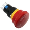 E-outstanding Red Mushroom Cap AC 250V 5A 3Pin 16mm mounting