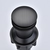 Bathroom Sink Drain with Overflow: Matte Black Bathroom Sink Drain
