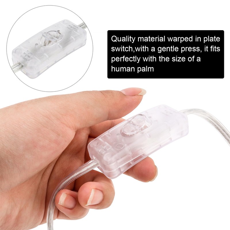 RTNLIT 12FT Lamp Cord with On/Off Button Switch and Polarized