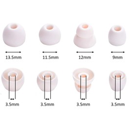 Zotech 4 Pairs Replacement Eartips Silicone Earbuds Buds Set for Powerbeats Pro Beats Wireless Earphone Headphones (Ivory)